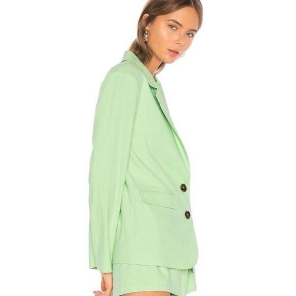 NWT Camila Coelho Revolve Adah Blazer Jacket Soft Mint Blue Women's Large - Picture 8 of 14